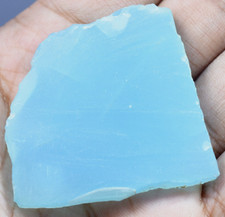 Untreated 120.10 Ct Natural Chalcedony Deep- Blue Translucent Superb Rough Slab