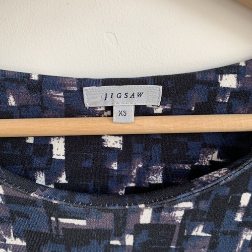 Jigsaw Dress Size XS UK 6/8 Workwear Geo Print Pattern - Picture 4 of 7