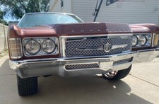 1971 Chevy Caprice Impala Chrome Grill Triple Weave Mesh Tiarra Grille Led Badge