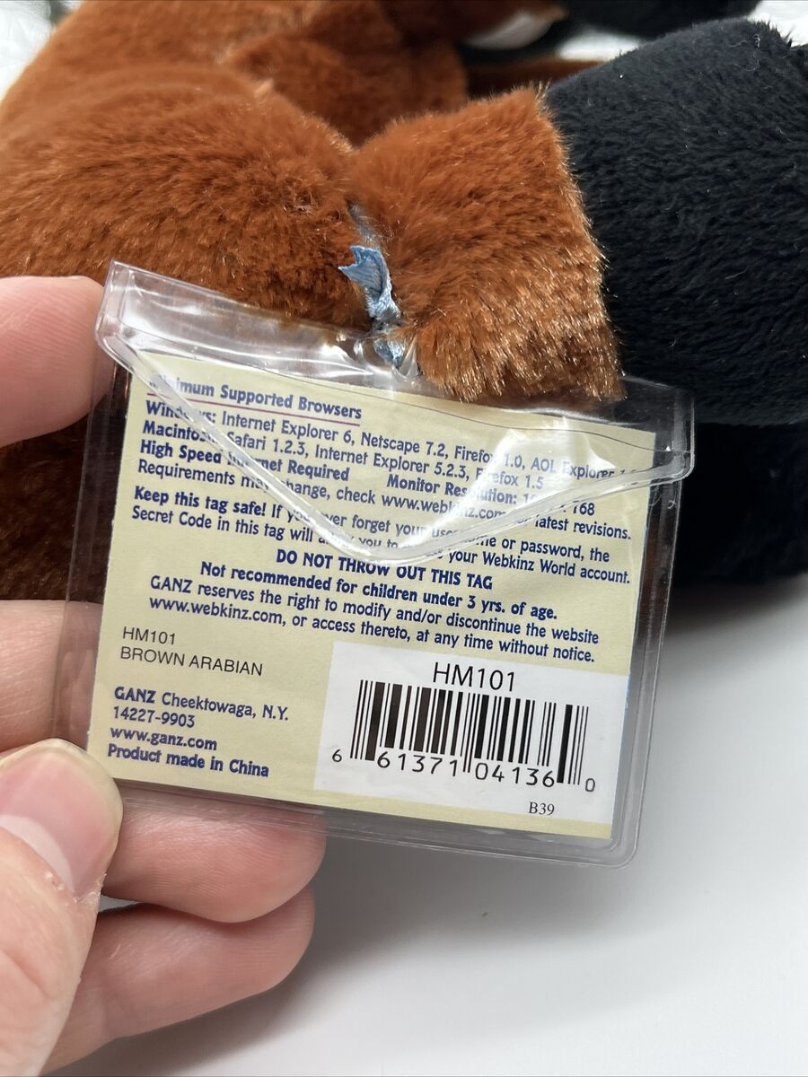 Webkinz Brown Arabian Horse HM101 Brand New with Tags Sealed Webkinz Brown Arabian Horse HM101 Brand New with Tags Sealed
