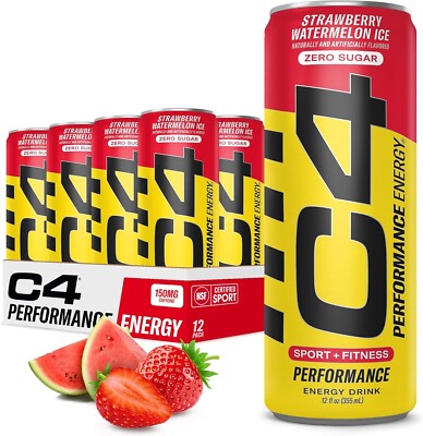 Cellucor C4 Performance Energy Drink | Zero Sugar Carbonated Preworkout Energy