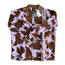 Ivy Park X Adidas Denim Cow Jacket - Brown/ Pink - Multiple Sizes - Genuine Bnwt