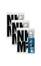 Chartpak 4-inch Black Stick-on Vinyl Letters  Numbers 01175 , 3 PACKS