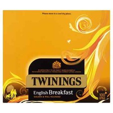 600x Twinings Tagged English Breakfast Tea Bags (Case of 6x100) 0.09 per strip