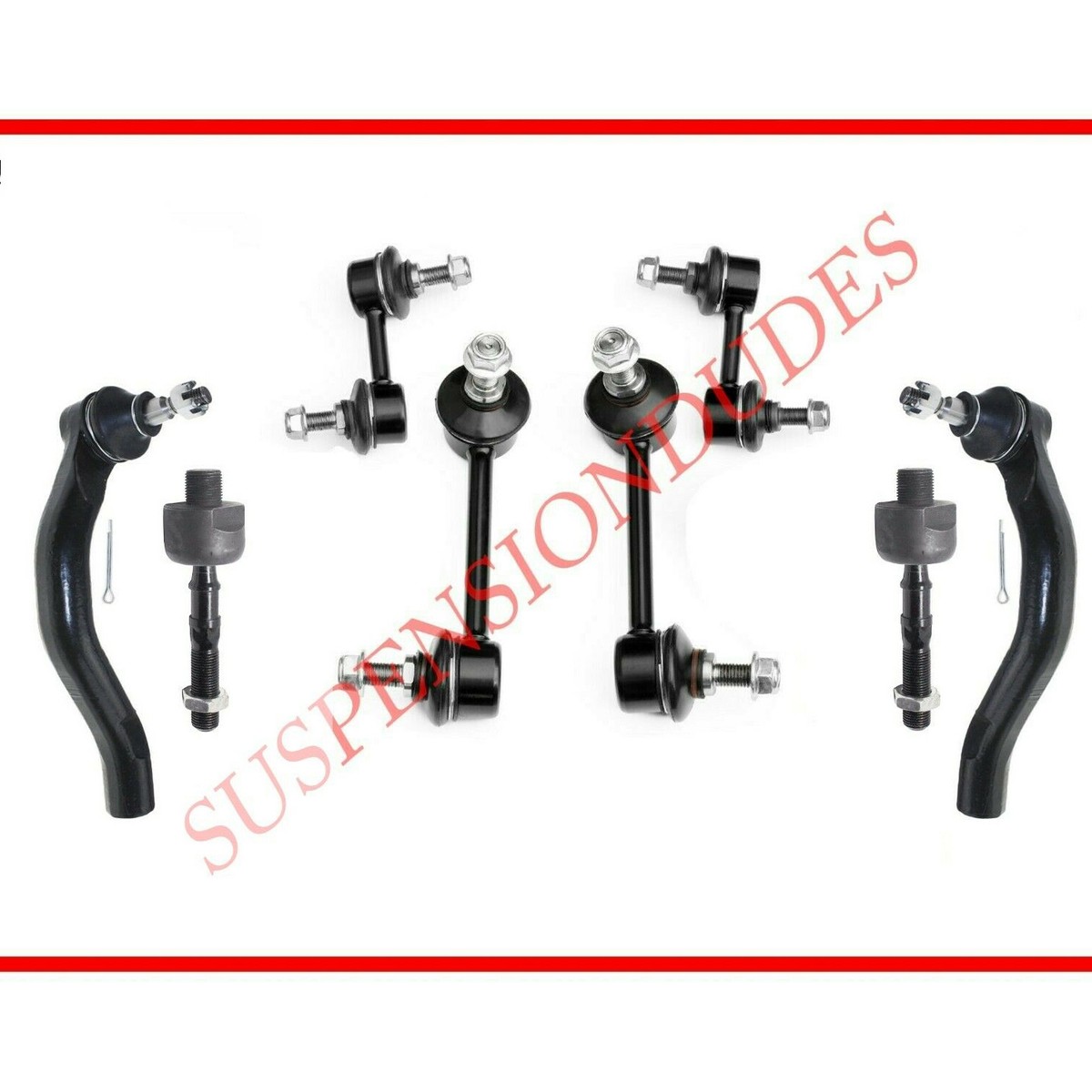 8PC Suspension Kit – Sway Bar Links & Tie Rod Ends For 2009-2014 Acura TL By Suspension Dudes