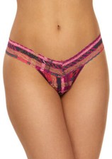 HANKY PANKY PLAIDNESS SIGNATURE LACE LOW RISE THONG SZ ONE SIZE NWT