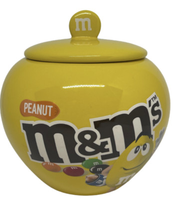 M&M's World Yellow Character Peanut Candy Ceramic Jar New
