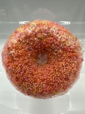 NEW -4 Pieces-Munchies by Grab2art Donut Bath Bomb "Cantaloupe" Made in USA
