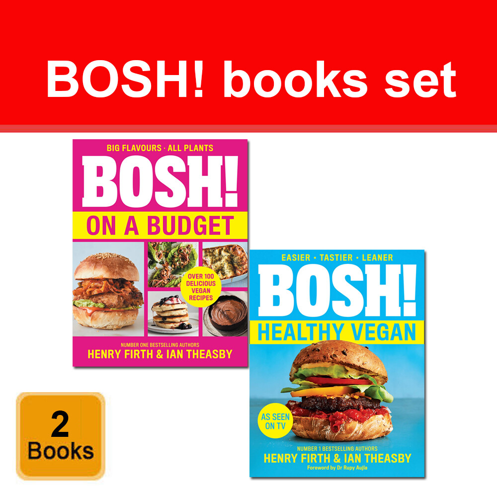 BOSH Recipe 2 Books Collection Set BOSH! on a Budget, BOSH! Healthy Vegan