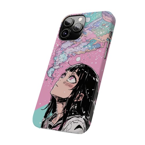 Anime Stargazing Phone Case, Slim Space iPhone Cover, Kawaii Manga Cute Girl - Picture 25 of 49