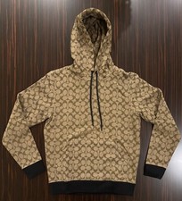 COACH brown logo hoodie size XS