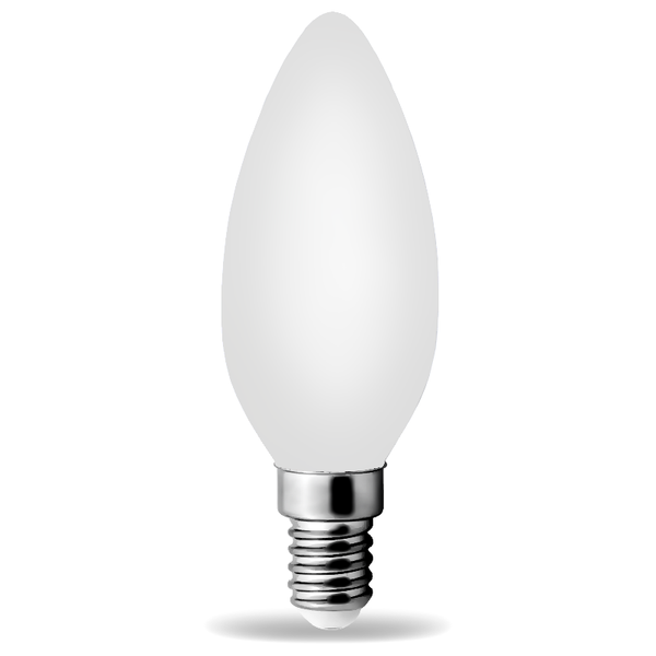 Led Filament Leuchtmittel E14 C35 4W Milk Warmweiss Kerzenform Matt Lampe Kwazar-image