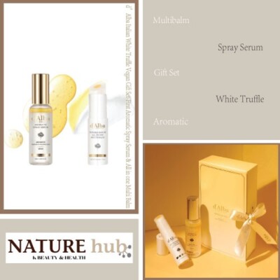 d'alba Italian White Truffle Vegan Gift Set- Aromatic Spray Serum & Multibalm