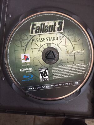 PS3 Fallout 3 Please Stand By Disk And Case Playstation 3 Very Good Condition