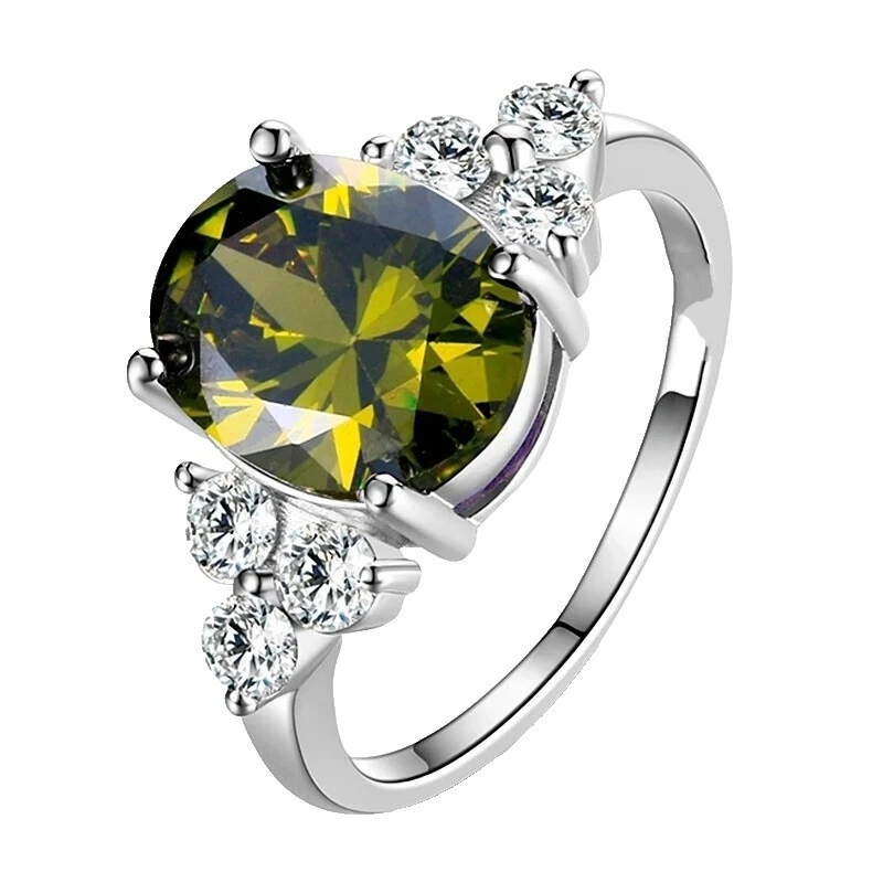 Peridot 9 Ring Fashion Rings
