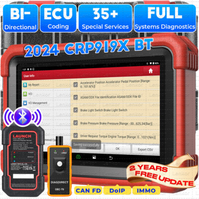 2026LAUNCH CRP919X BT PRO Elite OBD2 Car Diagnostic Tool Key ECU Coding Scanner