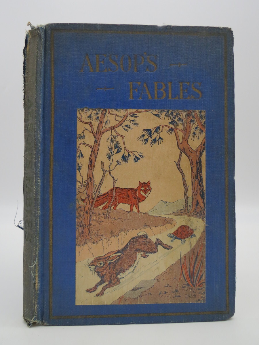 全編英語 AESOP'S FABLES 古本 Aesop's Fables Illustrated (Leather-bound Classics): Aesop