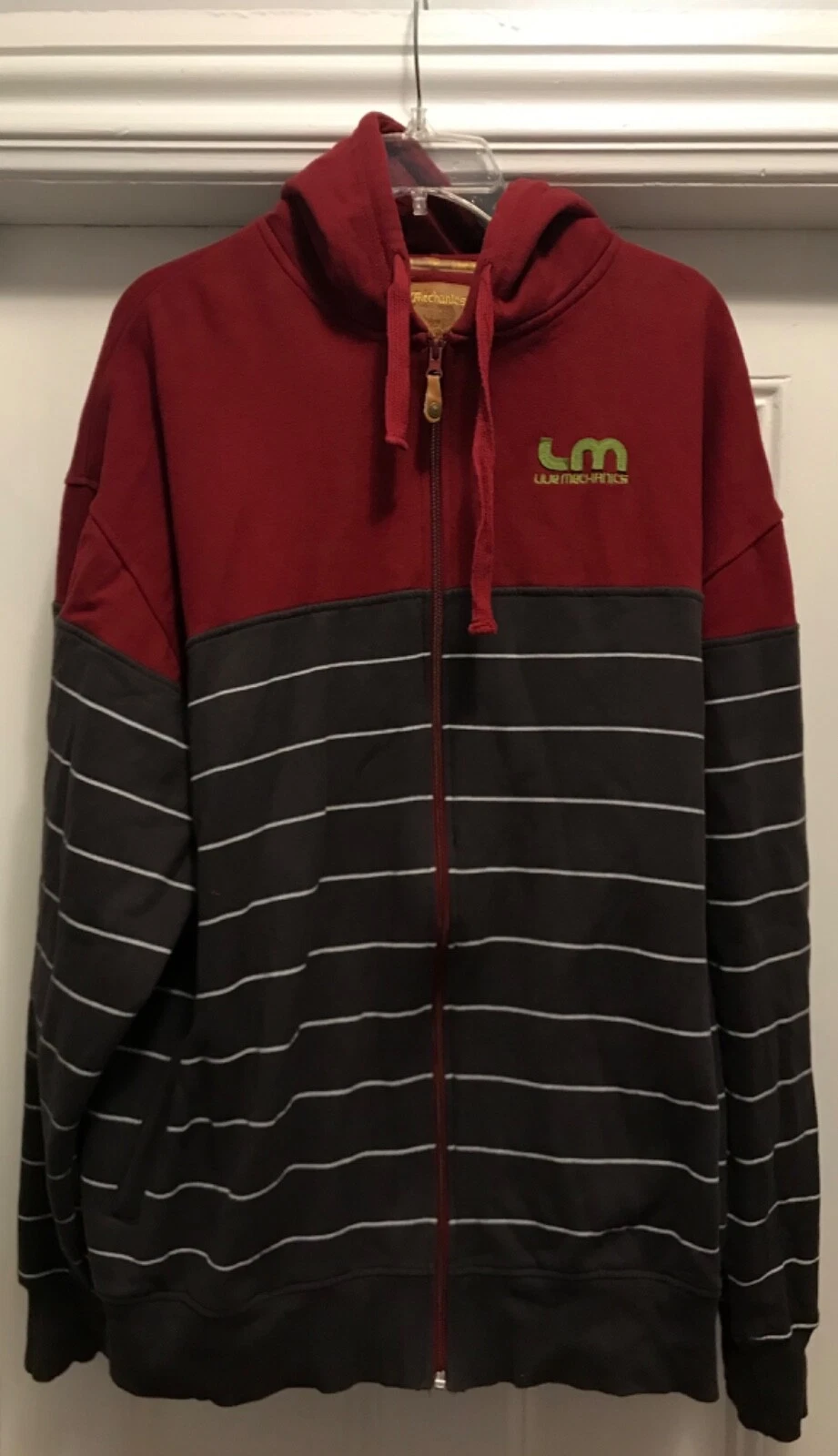 Sweat à capuche zippé authentique Live Mechanics bien établi XXXL Supreme 3X