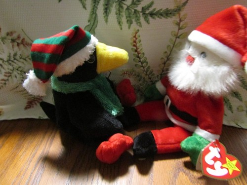 Ty Beanie Baby TOBOGGAN el PINGÜINO y Papá Noel Nuevo con Etiqueta y Protector - Imagen 3 de 6