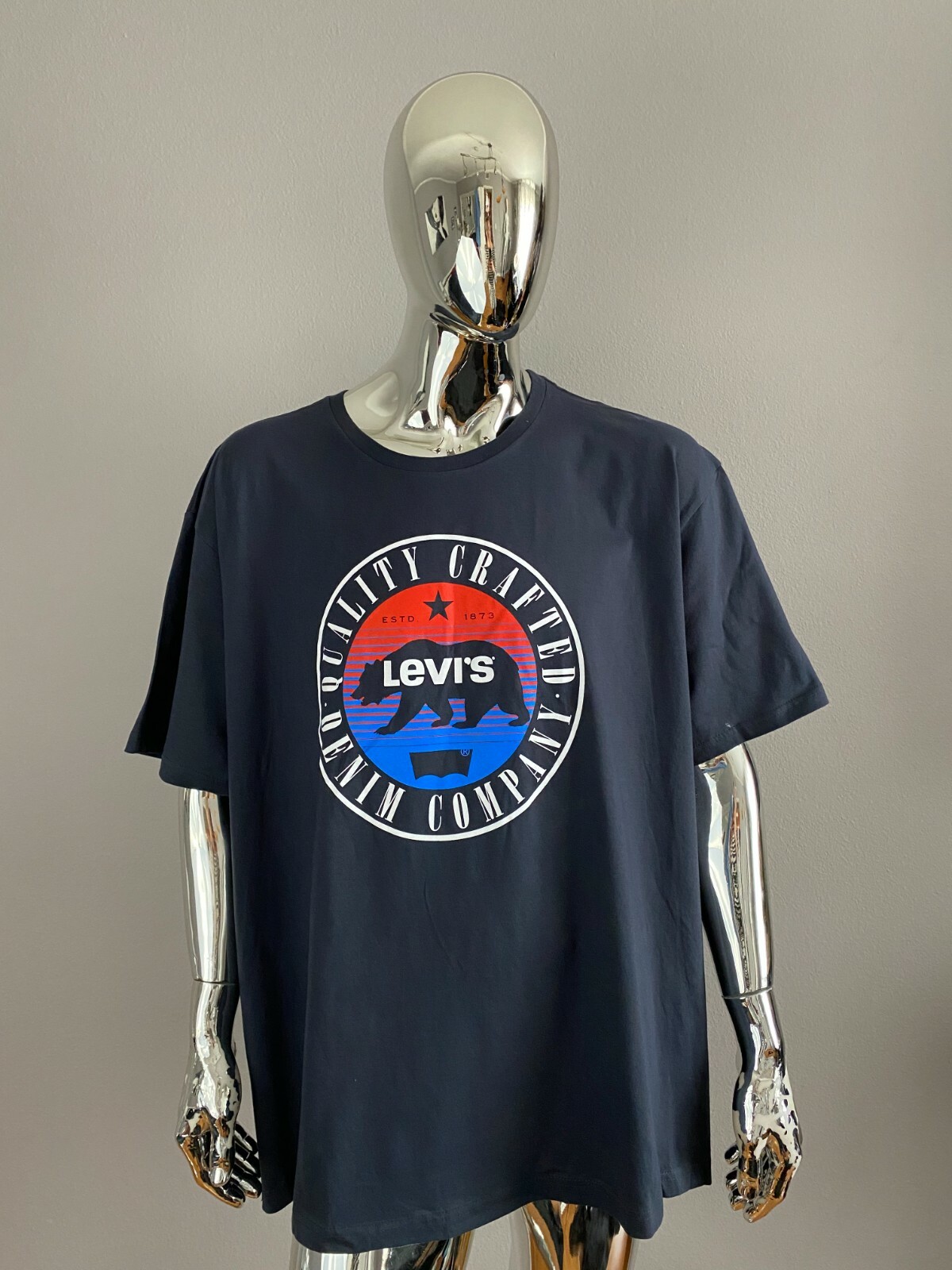 New Levis Graphic Gray T-Shirt Size 4XL