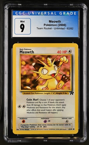 Meowth (Unlimited) graded CGC 9 for sale on eBay