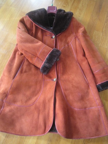 Montone Shearling color ruggine svasato L - XL vintage - Foto 17 di 18