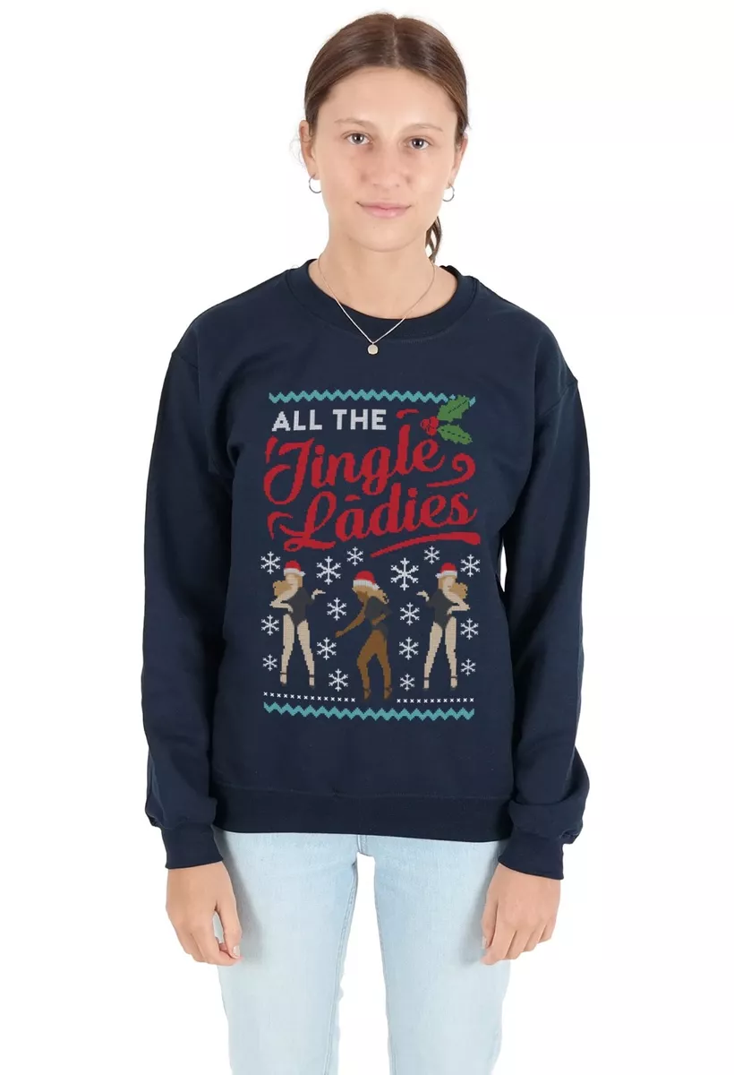 All The Jingle Ladies Christmas Sweater Jumper Top Xmas Sweatshirt Single Funny eBay