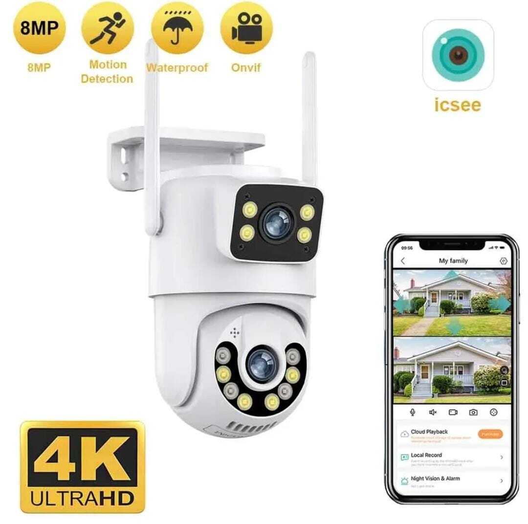 Offerta Doppia Telecamera IP Esterno PTZ WiFi Zoom Wireless Impermeabile