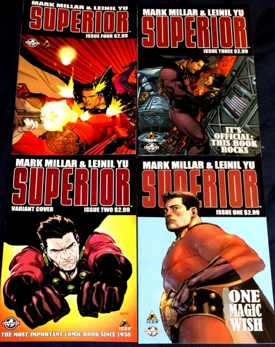 SUPERIOR #1-4 (NM-) Mark Millar Leinil Yu! #2 & 4 are Variants 2011 Marvel Icon
