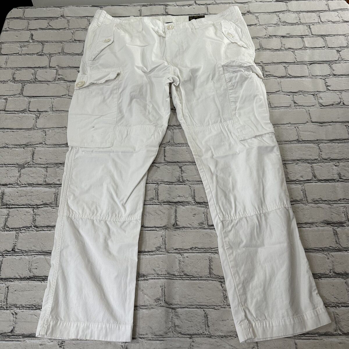 Polo Ralph Lauren RL-067 White Cargo Pants Modern Fit Mens Polo Ralph Lauren RL-067 White Cargo Pants Modern Fit Mens