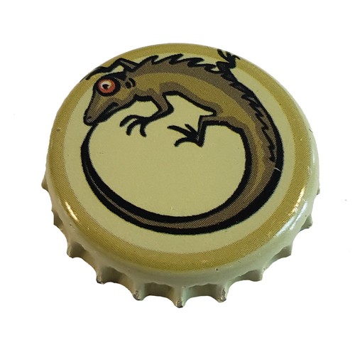 100 Yellow Beer Bottle Caps Lizard Decoration (Crimped, Used) Crown Caps - Picture 2 of 7