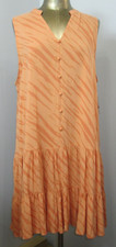 NWT Nine West Orange Zebra Print Dress Womens Size XXL Chest 44 V-Neck 226-32425