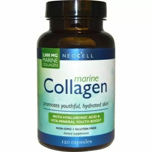NeoCell Marine Collagen 120 Caps With Hyaluronic Acid, Skin Beauty & Nourishment - Image 2 of 2