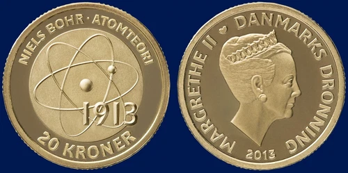 DENMARK 20 Kroner 2013 Commemorative Niels Bohr KM 956 UNC