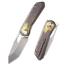 Remette RT-Peregrine Falcon Folding Knife Thunder/Light Ti Handle M390 RTT1-CX