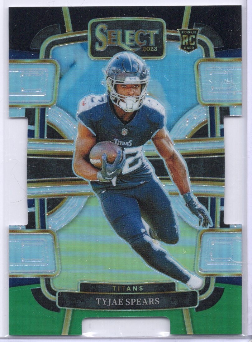 2023 Panini Select Tyjae Spears Rookie Black & Green Prizm Concourse Die Cut #97