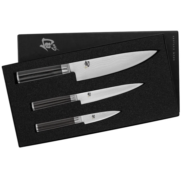 Shun Classic 3 Piece Starter Knife Set DMS300 NEW