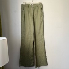 Princess Polly Carson Green High Rise Flared Pants 6