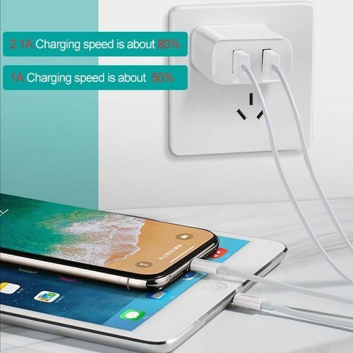 AIRIUM DUAL USB TRAVEL CHARGER ADAPTER (2.1A) - WHITE - Picture 5 of 8