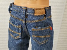 N30 A BOTTOM FITS KEN FASHION DOLL THICKER BLUE POCKET JEANS DENIM PANTS