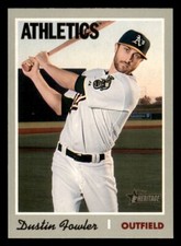 2019 Topps Heritage #140 Dustin Fowler Oakland Athletics
