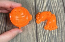 Vintage 1967 Mattel Toc l Replacement Piece Part Orange Face Head And Feet