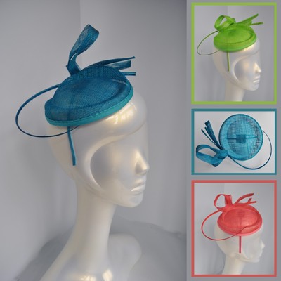 Teal blue fascinator/hatinator headband 