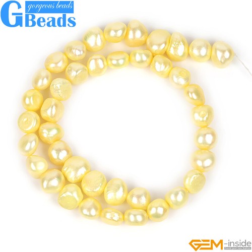 Freeform Coating 9-10mm Freshwater Pearls Beads For Jewelry Making 15" Big Size - Picture 10 of 36