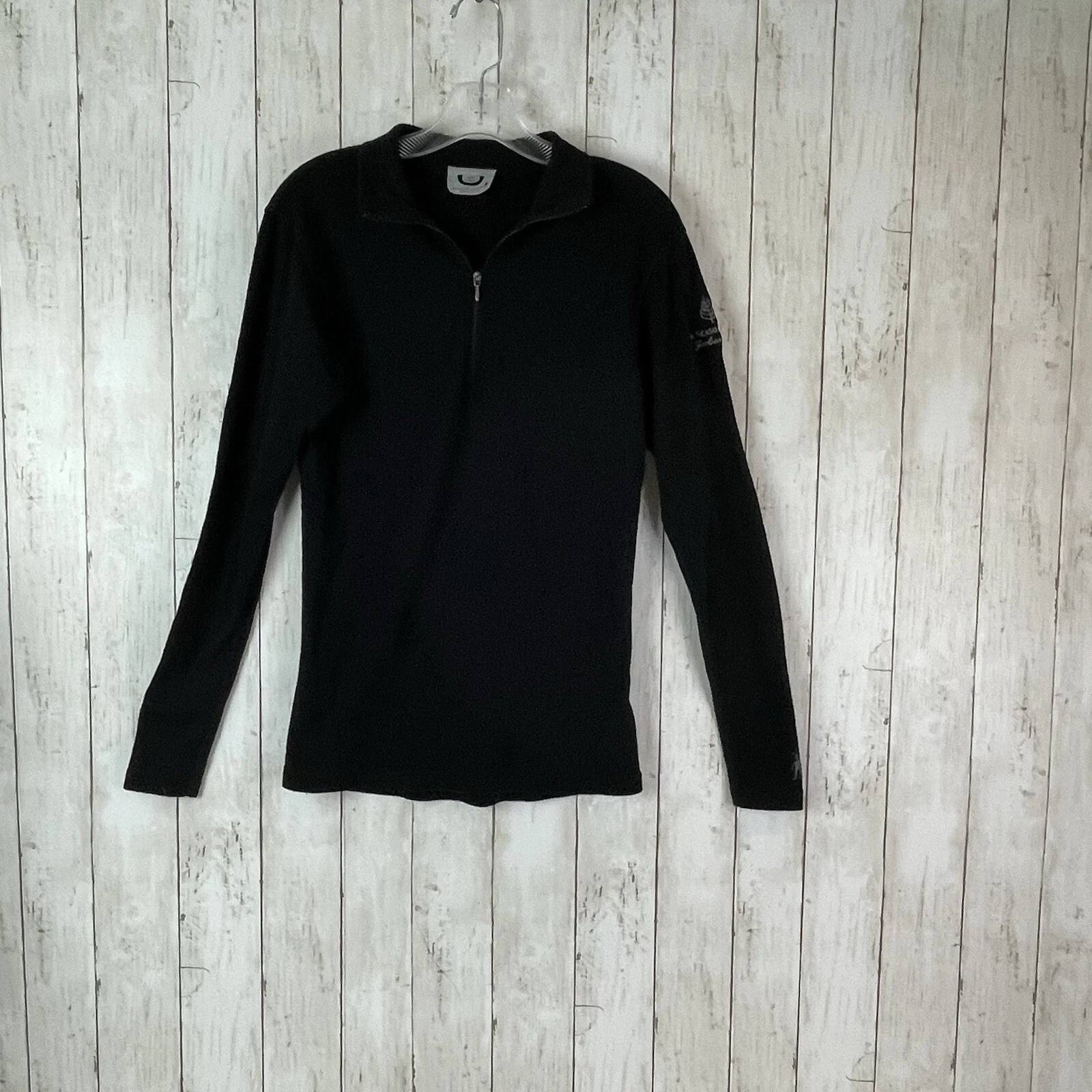 smartwool merino wool 1/4 zip long sleeve logo base-layer