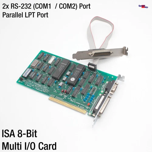 ISA 8-BIT FHQ484AC-TI003 2x SERIAL RS-232 COM PARALLEL LPT PORT KARTE CARD