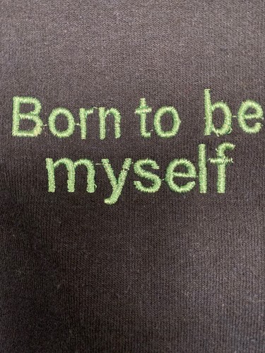 NWT ZARA KIDS Navy Blue Sequin Sweatshirt BORN TO BE MYSELF Size 8 Years - Picture 6 of 7