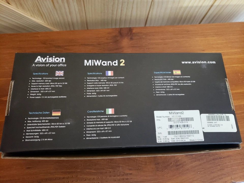 Avision MiWand 2 Handheld Scanner White New Opened Box - Image 2 of 4