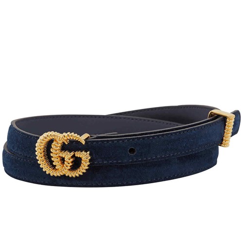 Auth GUCCI GOLD-Toned TORCHON DOUBLE G 