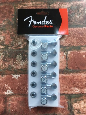 Fender Staggered Locking Tuner with Vintage Style Buttons, Modern 2 Pin Mount